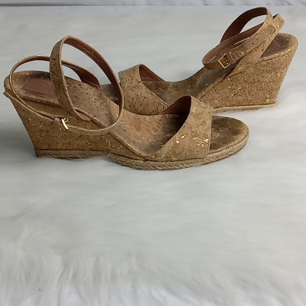 Tory Burch gold and brown heels - Picture 8 of 8